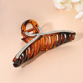 Stone Paved Frame Hair Claw Clip