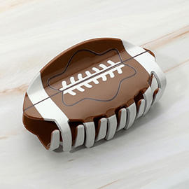 Rugby Ball Acrylic Hair Claw Clip
