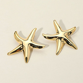SECRET BOX_Stainless Steel Starfish Earrings
