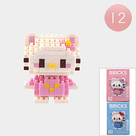 12PCS - Cat Character Building Block Toys