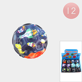 12PCS - Galaxy Themed Bouncy Ball Toys