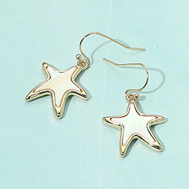 Mother of Pearl Starfish Dangle Earrings