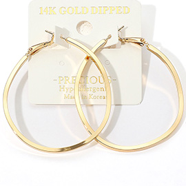 14K Gold Dipped Hypoallergenic Hoop Earrings