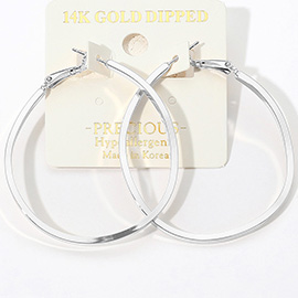 14K Gold Dipped Hypoallergenic Hoop Earrings