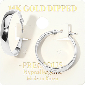 14K Gold Dipped Hypoallergenic Hoop Earrings