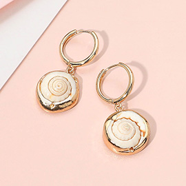 Spiral Sea Shell Dangle Earrings
