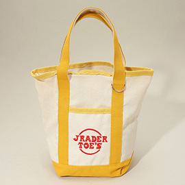 Jrader Toes Message Embroidered Small Multi Purpose Canvas Tote Bag