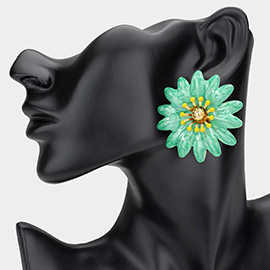 Enamel Flower Earrings