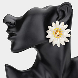 Enamel Flower Earrings