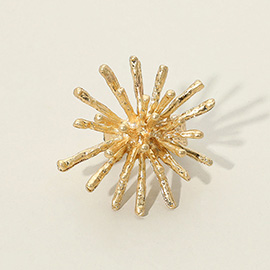 Textured Metal Starburst Stretch Ring