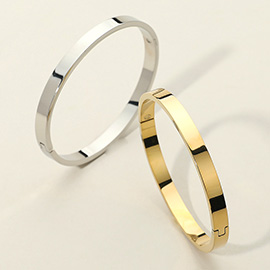 SECRET BOX_Stainless Steel Hinged Bangle Bracelet