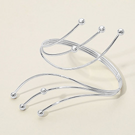 Metal Ball Tip Wire Arm Cuff Bracelet