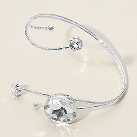 Stone Cluster Tip Wire Arm Cuff Bracelet