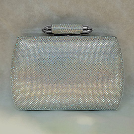 Bling Studded Structured Hardcase Clutch Evening Bag / Crossbody Bag