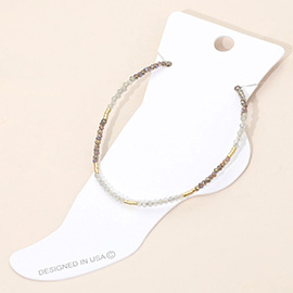 Faceted Beaded Anklet