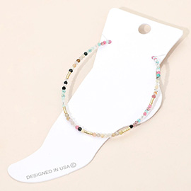 Faceted Beaded Anklet