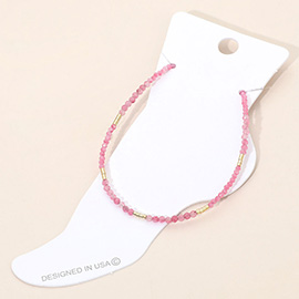 Faceted Beaded Anklet
