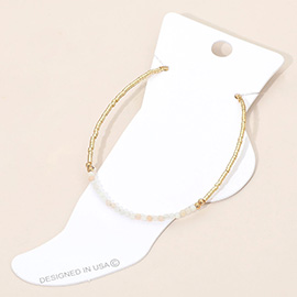Faceted Beaded Anklet