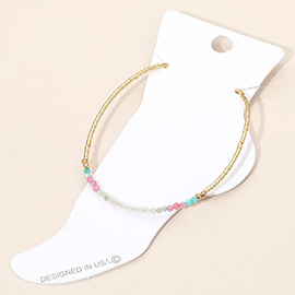 Faceted Beaded Anklet