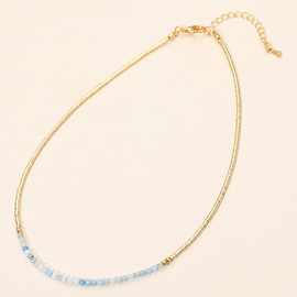 Faceted Beaded Choker Necklace
