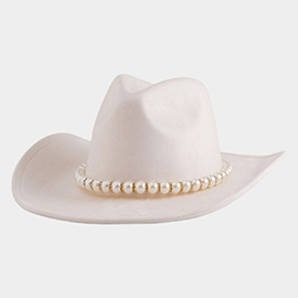 Pearl Band Accent Cowboy Western Hat