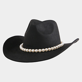 Pearl Band Accent Cowboy Western Hat