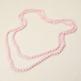 Faceted Beaded Wrap Around Long Necklace
