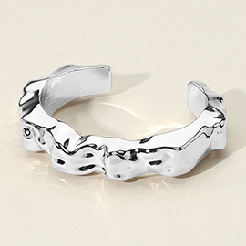 Textured Chunky Metal Cuff Bracelet