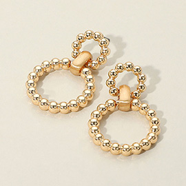Metal Bubble Door Knocker Earrings