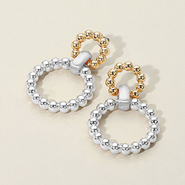 Metal Bubble Door Knocker Earrings