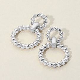 Metal Bubble Door Knocker Earrings