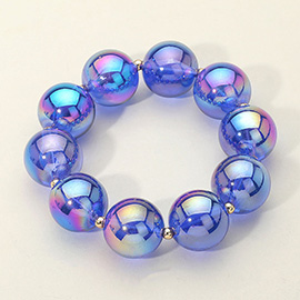 Chunky Iridescent Ball Beaded Bracelet