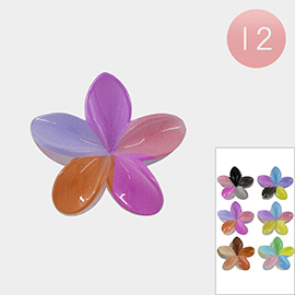 12PCS - Gradient Flower Petal Hair Claw Clips