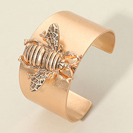 Bold Honeybee Accent Wide Cuff Bracelet