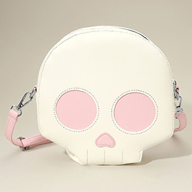 Faux Leather Cute Halloween Skull Crossbody Bag