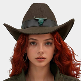 Classic Rodeo Steerhead Accent Band Western Cowboy Hat