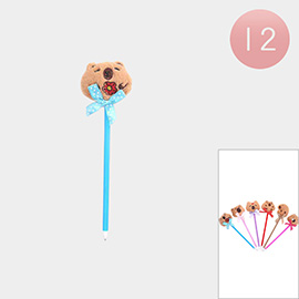 12PCS - Cute Capybara Animal Bow Pens
