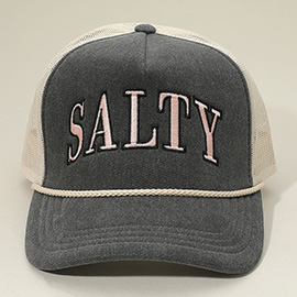 SALTY Message Embroidered Mesh Back Trucker Hat