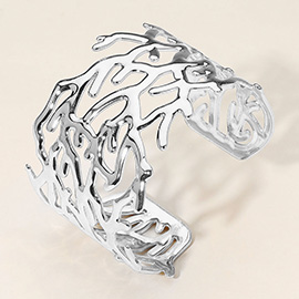 SECRET BOX_Stainless Steel Abstract Cutout Cuff Bracelet