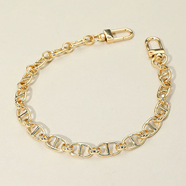 Metal Mariner Link Chain Bag Charm