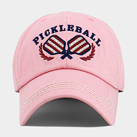PICKLEBALL Double Paddle Embroidered Vintage Baseball Cap