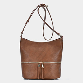 Faux Leather Crossbody Bag