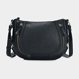 Faux Leather Compact Crossbody Bag