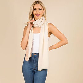 Two Tone Cable Knit Scarf