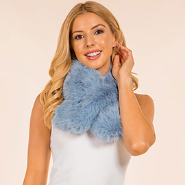Soft Faux Fur Plush Wrap Scarf