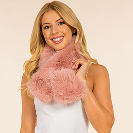 Soft Faux Fur Plush Wrap Scarf