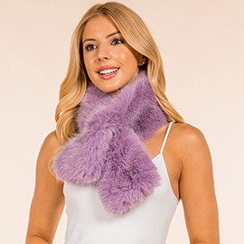 Soft Faux Fur Plush Wrap Scarf