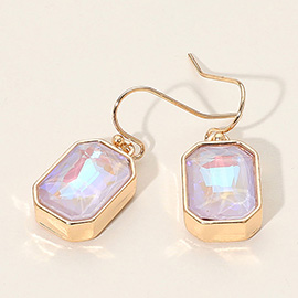 Iridescent Faceted Drop Dangle Earrings