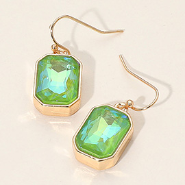 Iridescent Faceted Drop Dangle Earrings