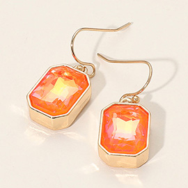 Iridescent Faceted Drop Dangle Earrings